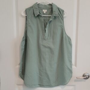J. Crew Factory Linen-blend Sleeveless Tunic Size XL